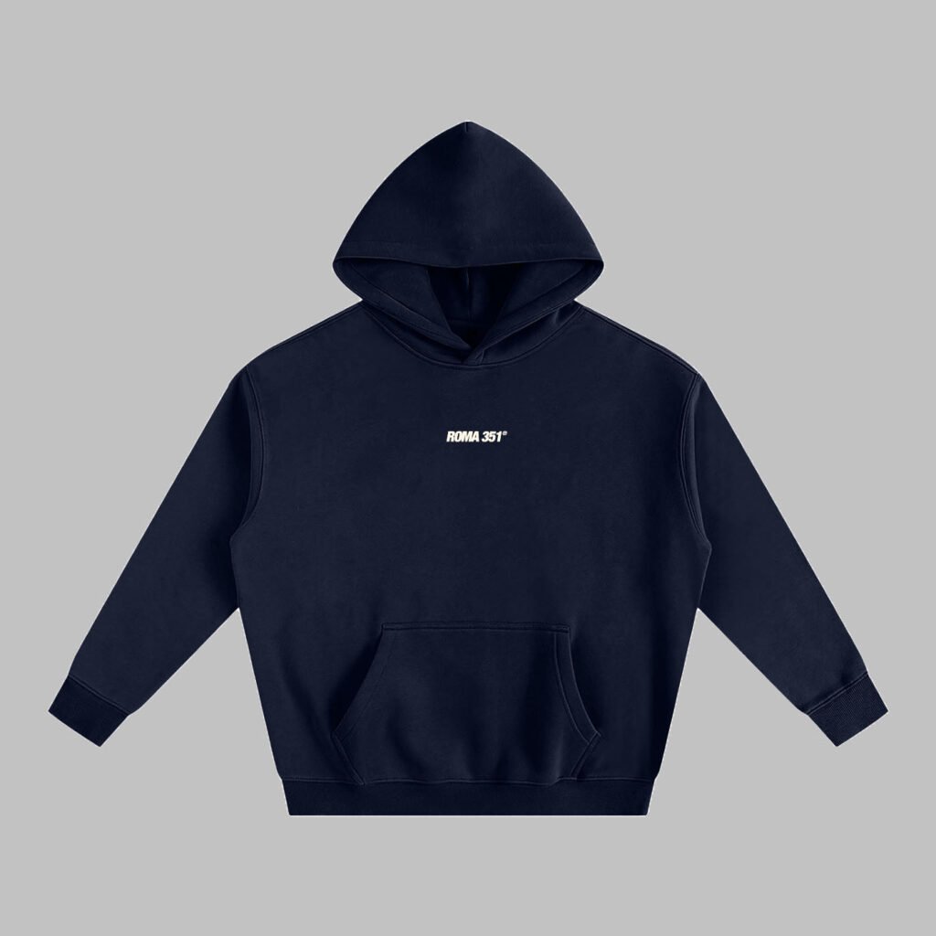 Lorvant Clo. Golden Hours hoodie in Navy - front view