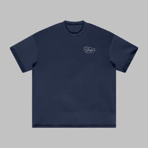 Lorvant Clo. Where I Want To Be tee in Navy - front view